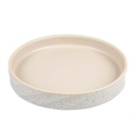 Assiette Stone wavy dune