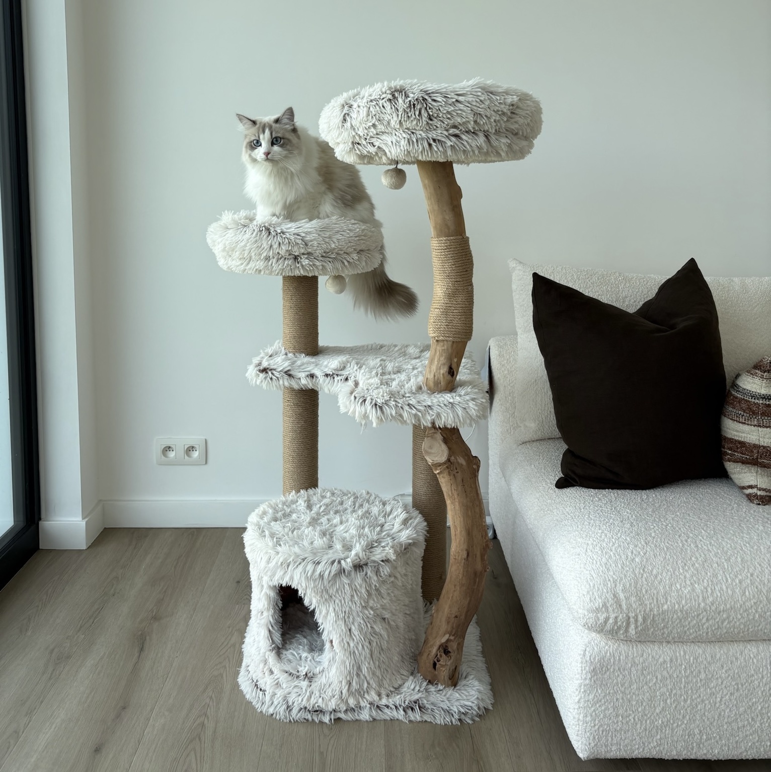[431/481479] Scratching tree MARSEILLE LONG HAIR PLUCHE [beige (Brown)]