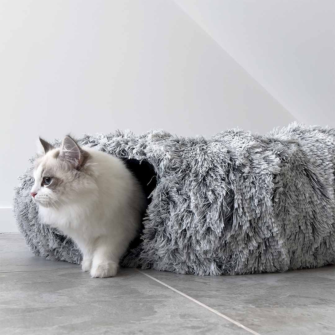 [15202] Snug kattentunnel & donutbed [lichtgrijs (Grijs)]